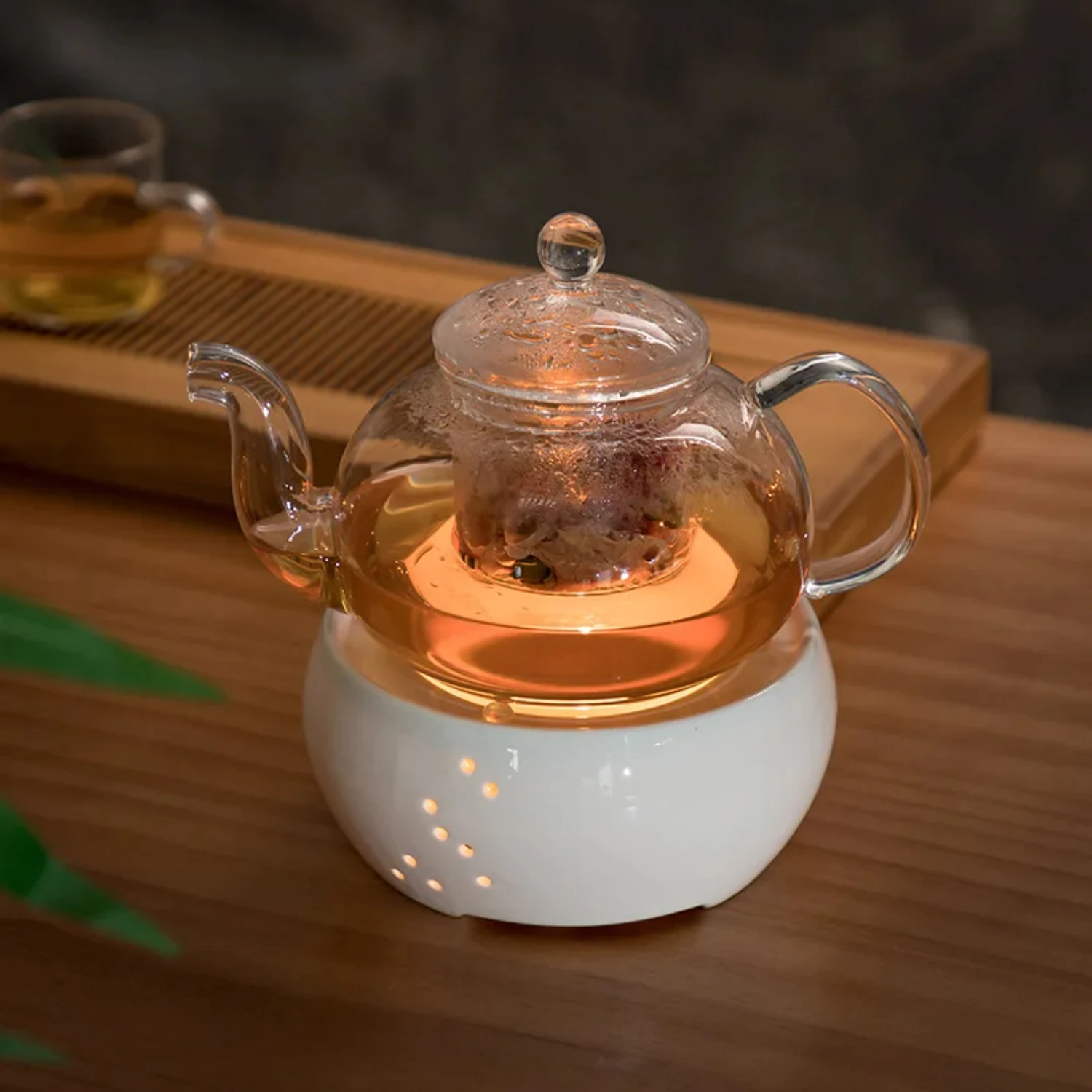 

Ceramic Candle Heater Tea Pot Heating Base Portable Teapot Warmer Holder Insulation Base Candle Holder Tea Accessories