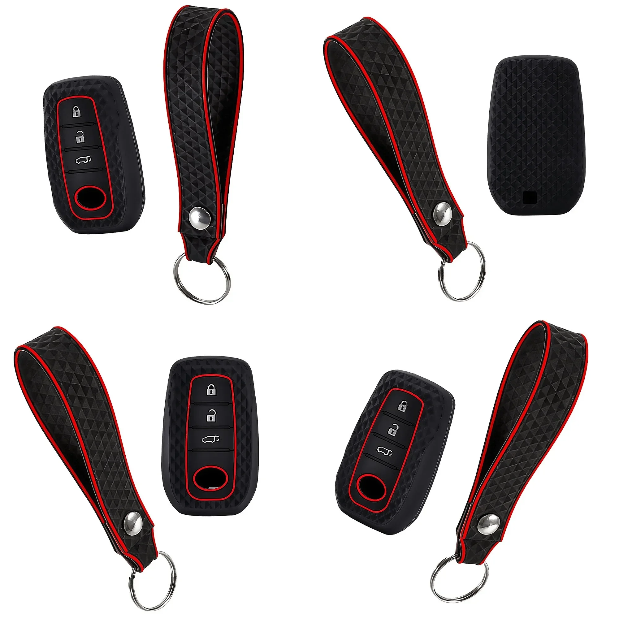 1PC Silicone Car Key Cover For Toyota Corolla Hatchback/Cross/Yaris Cross/Prius/Hilux/LC200-300