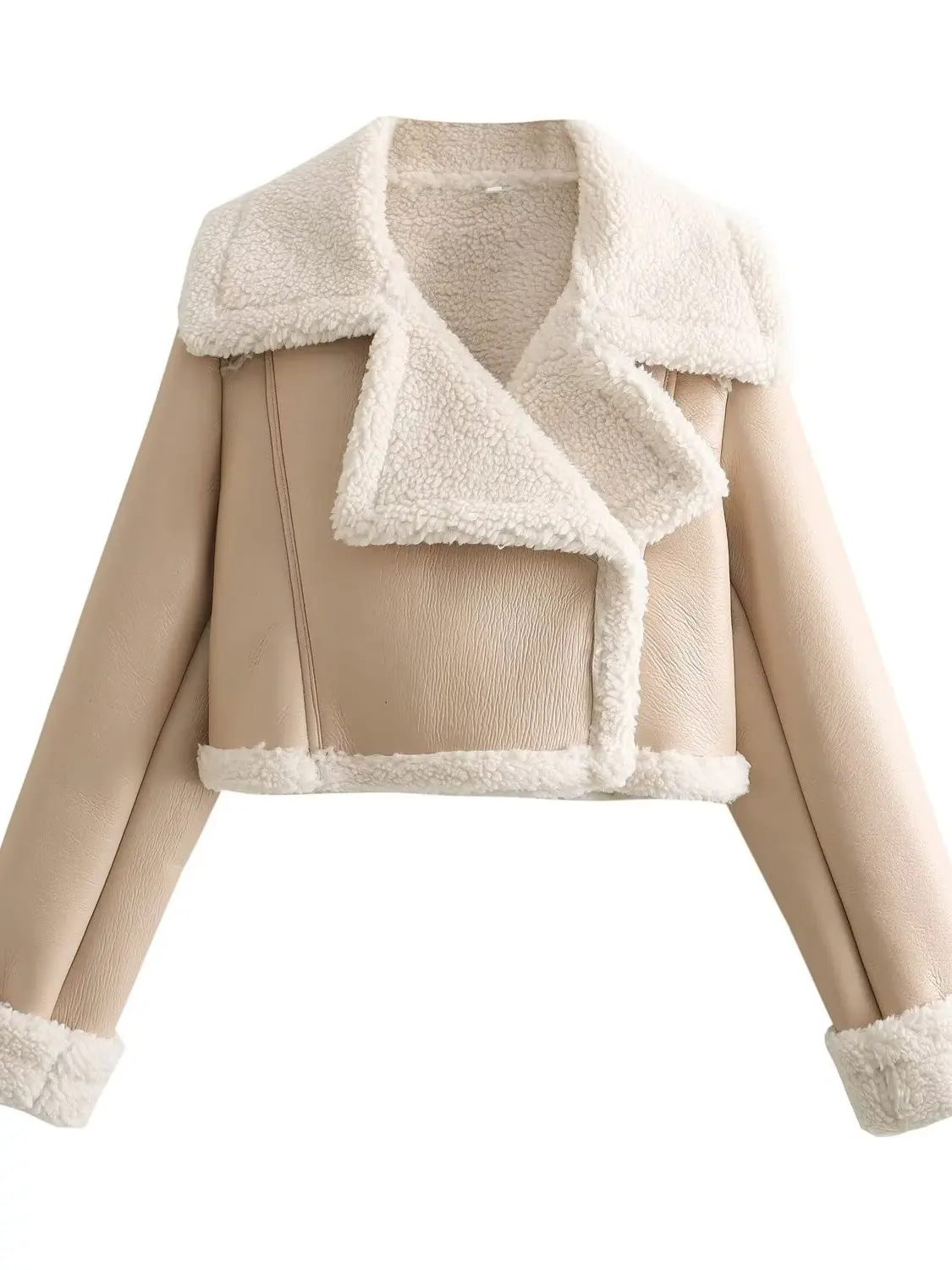 Nieuwe Winter ort Street Sle Motorcycle Jaet Bont Leer Geïntegreerd Hot Girl Bovenkleding Thi PU Leer Super ort Lengte