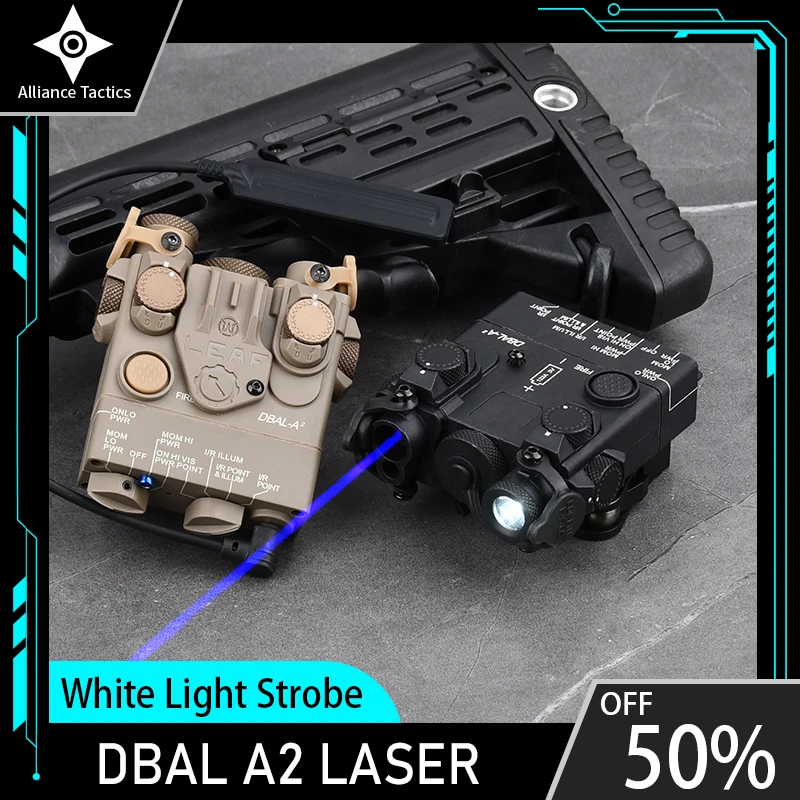 

WADSN Tactical DBAL A2 Laser Red dot Green Blue Indicator NO IR LED White Light Strobe Hunting Weapon Flashlight Fit 20MM Rail