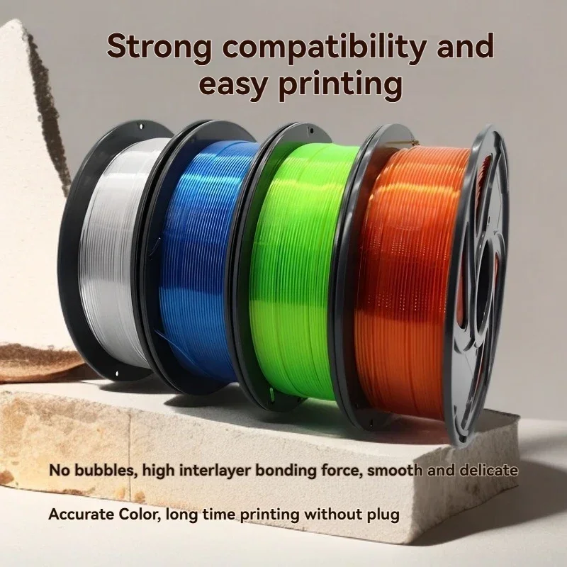 

1KG 3D PLA/PETG/PLA PLUS/Clear Filament 1.75mm 5Roll 1KG 3D Printer Neatly Wound 3D Filament for 3D Printer& 3D Pen