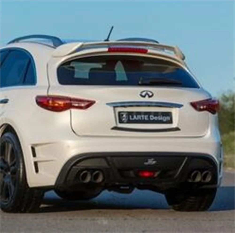 For Infiniti QX70 FX35 FX37 carbon fiber/ FRP SPOILER  tail wing middle wing top wing trunk Rear Bumper Diffuser Lip Spoiler