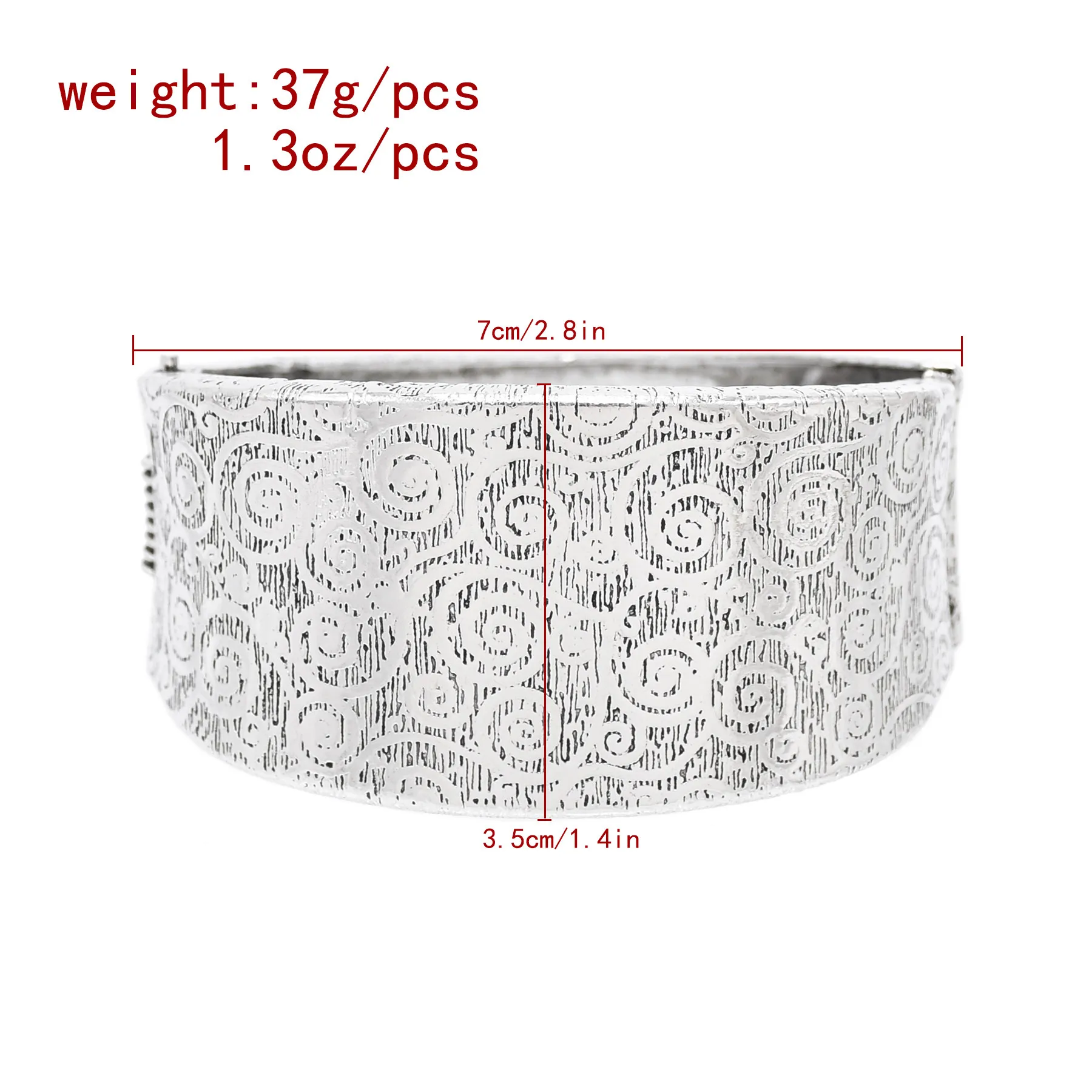 خمر فضي اللون دوامة منحوتة نمط زهرة سوار واسع للنساء التقليدية الهندية نيبال التبتية العرقية الإسورة المجوهرات