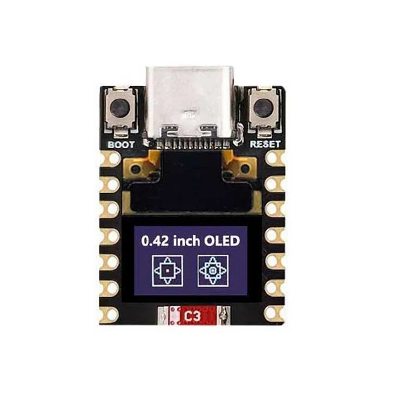 Mini Development Board ESP32 C6 Development Board Support 2.4Ghz Wifi And Bluetooth With 0.42-Inch OLED Display-Y47A