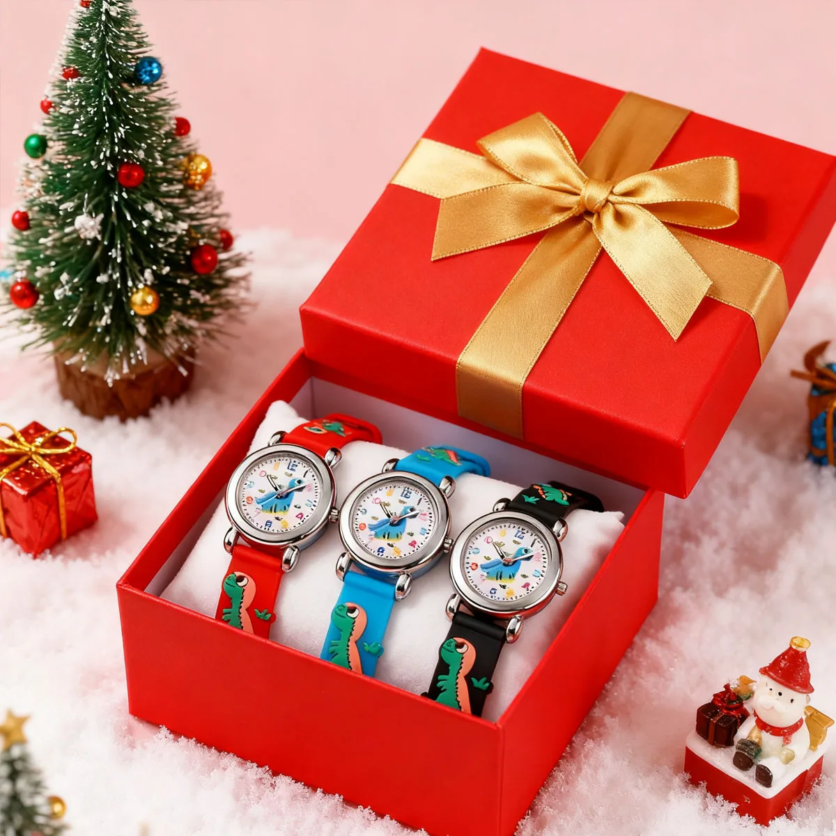

1/2pcs-Dinosaur Cartoon Watch Set Birthday Gift Quartz Watch for Girls, Boys, and Children