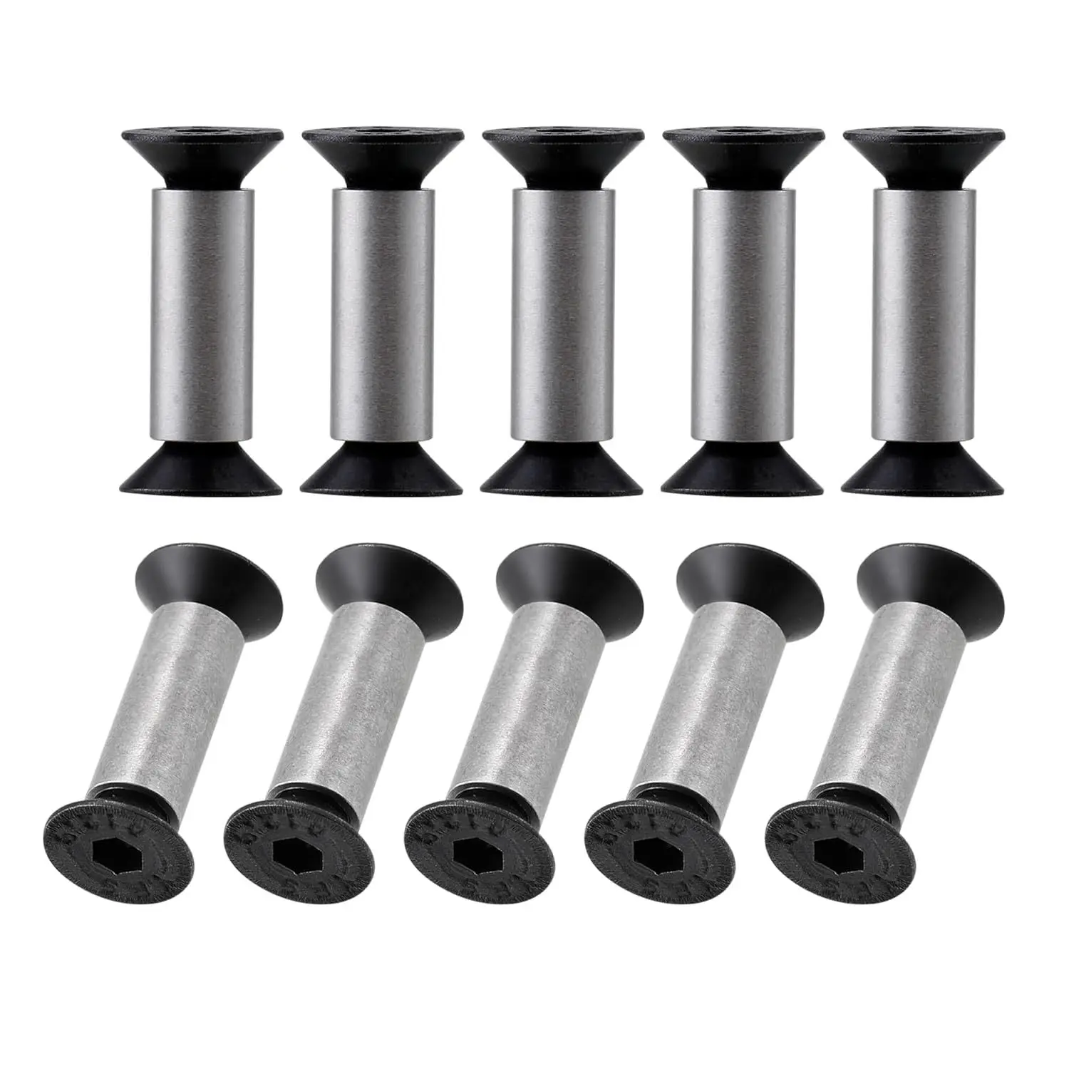 12 sets/lot 12.9 Countersunk Hexagon Socket M4 Pairs Lock Screw Knife Handle DIY Making Spindle Nail Rivet Bolt Fastener