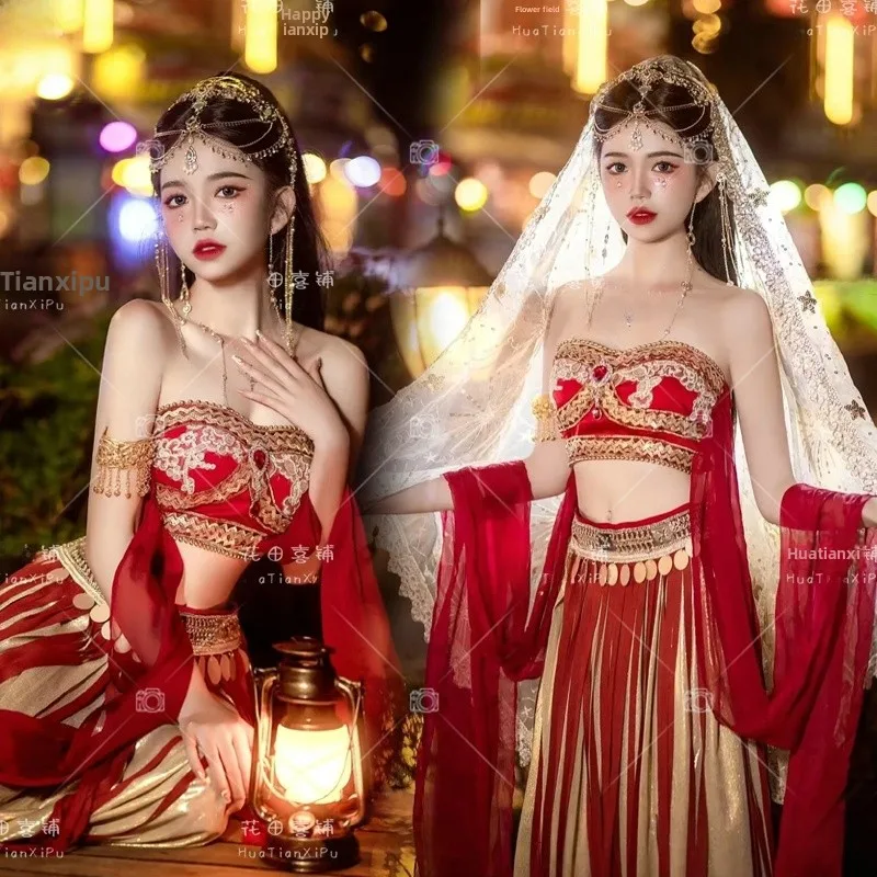 

Exotic Dunhuang Flying Heaven Western Princess Dance Girl Ancient Style Xishuangbanna Internet Famous Tourism Photography Clo...