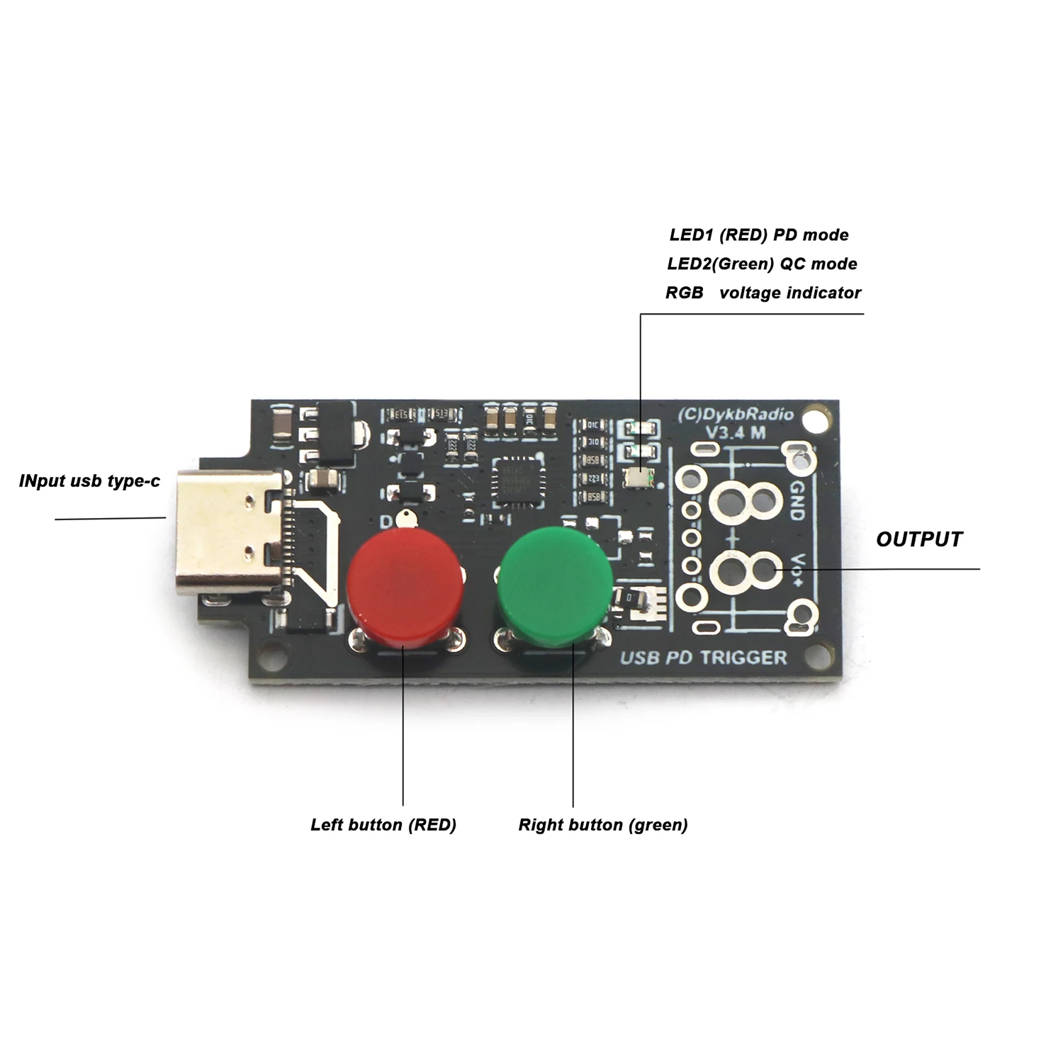 140W 5A TYPE-C USB PD QC Voltage Trigger Fast Charge PD2.0/3.0 Decoy 5V 9V 12V 15V 20V 28V 48V PD TO DC Adapter Charging Test