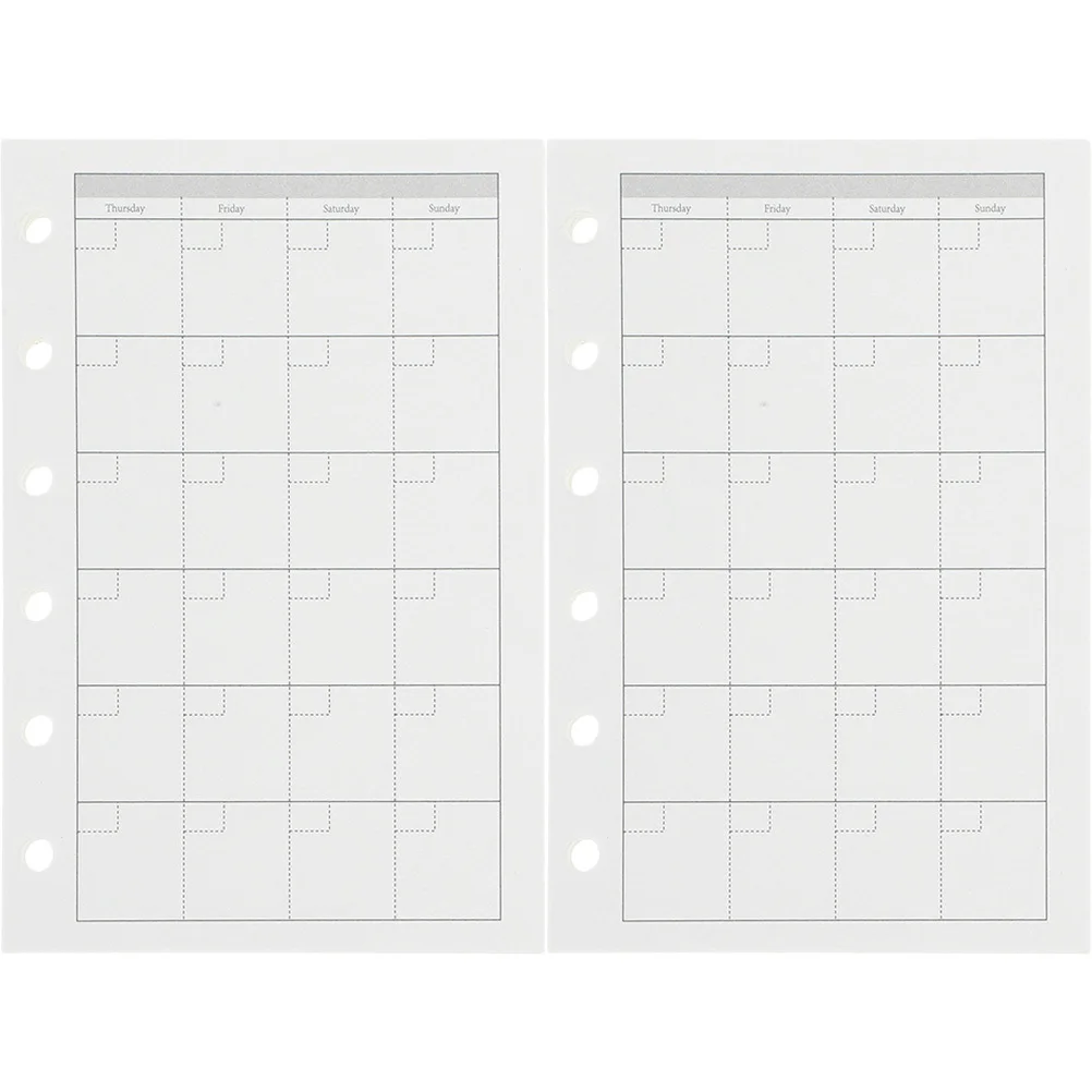 2Sets Notepad Refill Thick Loose Leaf Notebook Paper Replacement Planner Inserts Binder Paper Smooth Writing Office School Use