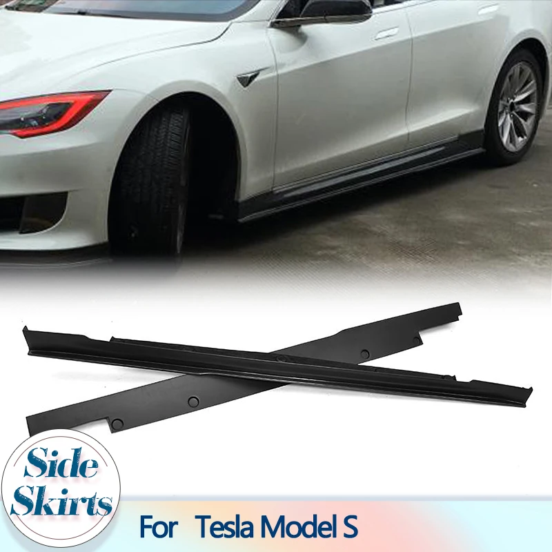 

Автомобильная боковая юбка, фартук для Tesla Model S Sedan 4 Door 12-15 70 70D 85 85D P85D, протектор для автомобильной двери из углеродного волокна, комплект для защиты подбородка