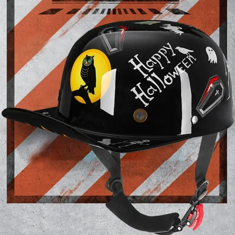 

Motorcycle Helmet Scooter Half Face Vintage Hat Men Women Children Baseball Cap Four Seasons Capacetes Para Moto