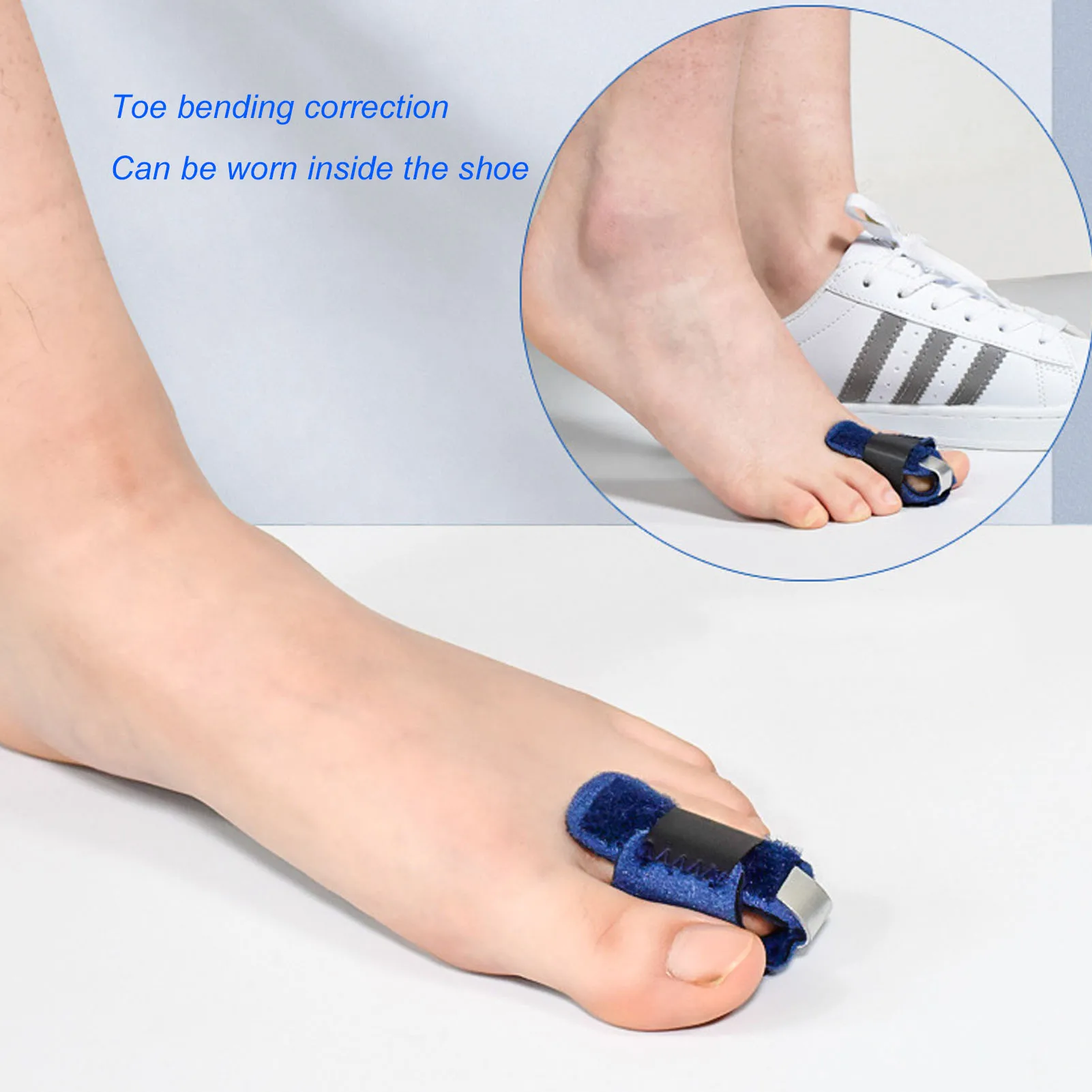 Respirável Toe Straightener, Hammer Toe Straightener, Recuperação de fraturas, Garra ergonômica, Toe Fixation Corrector, Strap M