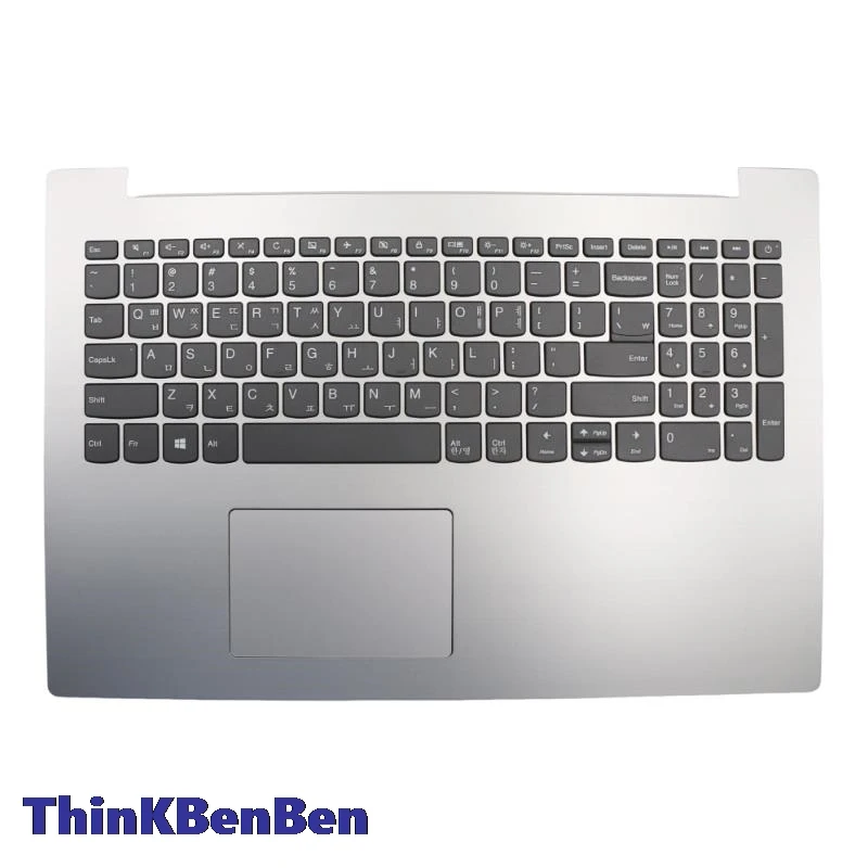 KR Korean Keyboard Platinum Grey Upper Case Palmrest Shell Cover For Lenovo ideapad 330 15 ARR ICN Laptop 5CB0R26409