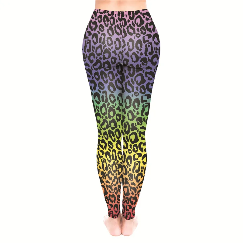 DeanFire Comfortable Rainbow Panther Print Fitness Leggins Sexy Silm Pants Ankle Length Women Leggings