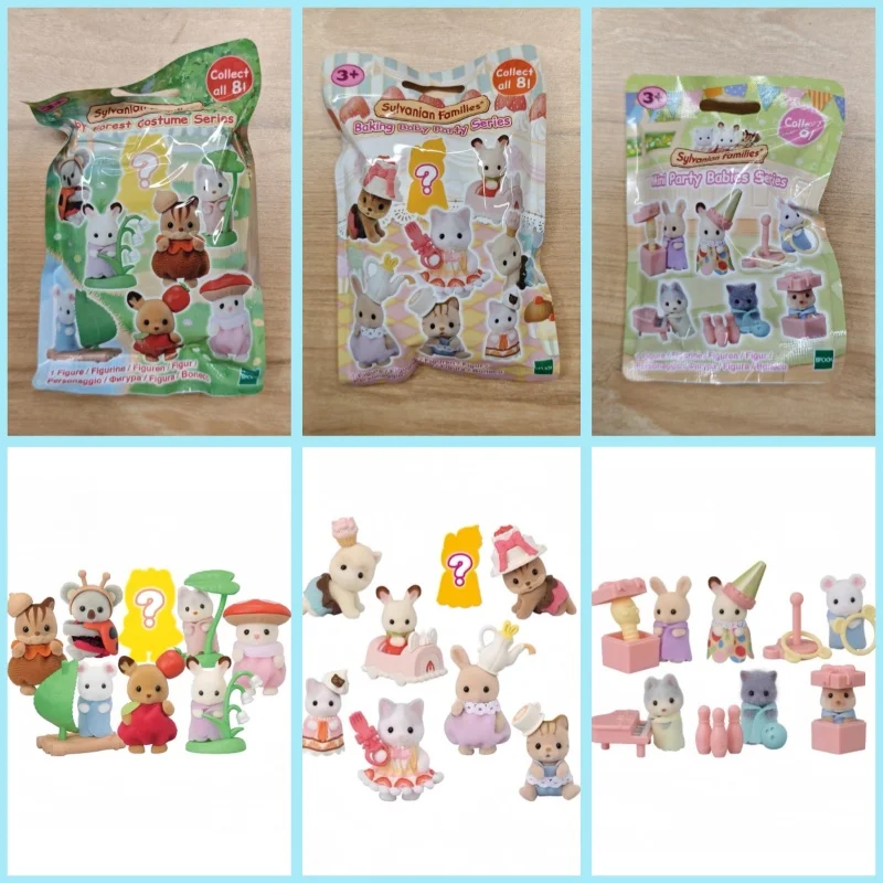 Sylvanian Families Lalka Niespodzianka Miniaturki Mebli Calico Critters Zabawki dla Dziewczynek Dzieci Zabawki na Przyjęcia dla Niemowląt Seria Zabawek dla Dzieci Prezent
