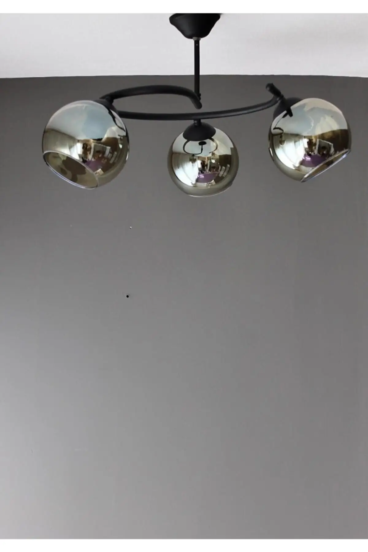 

DOLBOVI rotation black color body smoked glass hall-kitchen-bedroom 3 chandelier