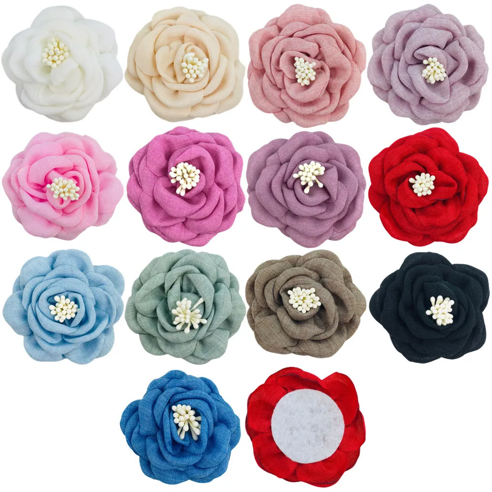 

30pcs/lot Chiffon Rose Flower Headbands Children's accessory Handmade DIY Apparel Accessories New Headwear Hair Accessories