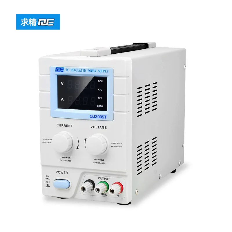 

QJ3005T High Precision Four Digit Display DC Stabilized Power Supply For Mobile Phone Maintenance Electroplating 30V5A