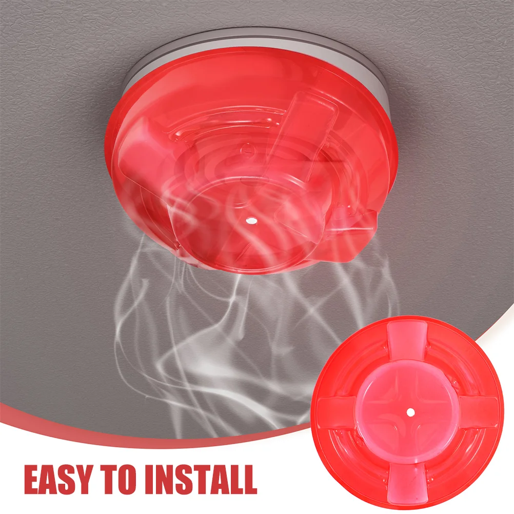 2 Pcs Smoke Dust Cover Protector Alarm Covers Plastic Protective for Fire Smoker Replacement Protection