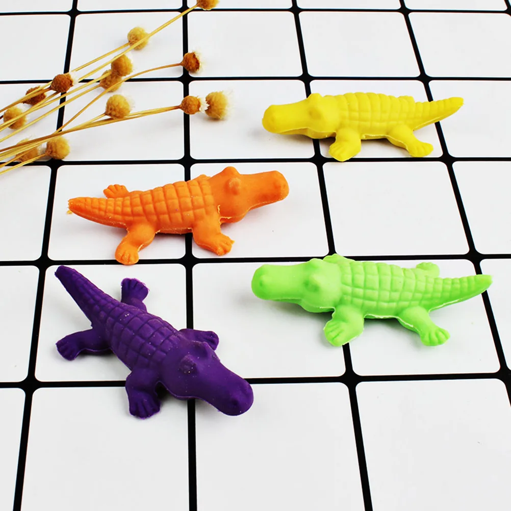 

4Pcs Mini Animal Erasers Shaped Supplies Pencil Erasers Cute Stationery Gift for
