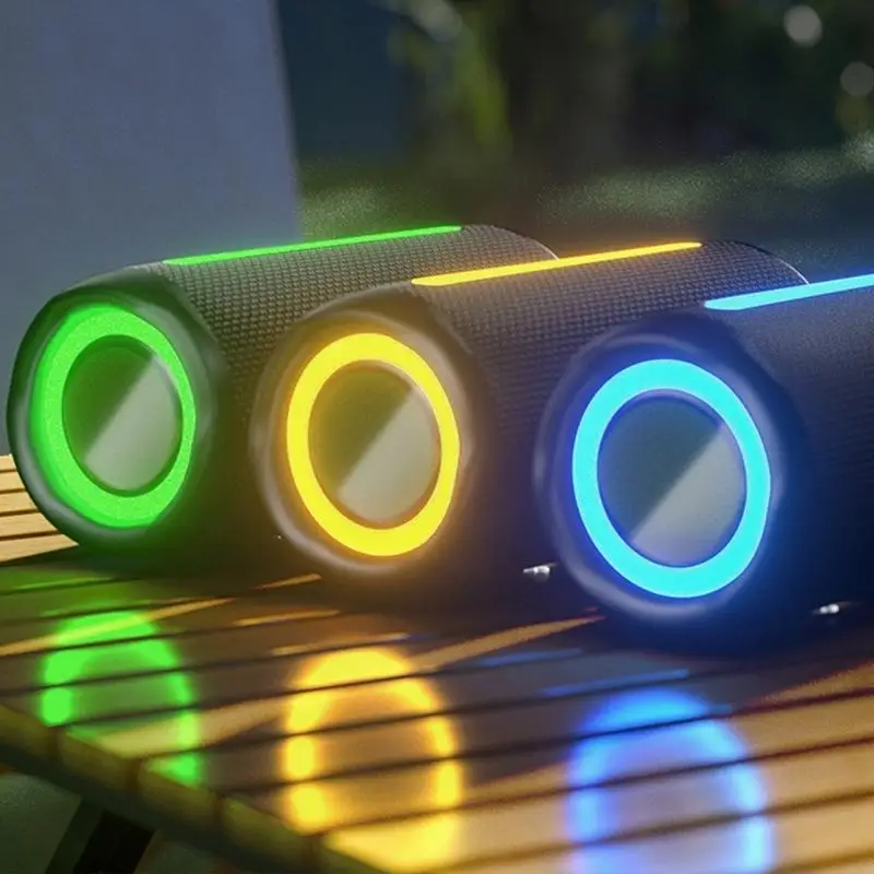 2025 nuevo altavoz inalámbrico compatible con con efectos luz bajo y LED mejorado para evento