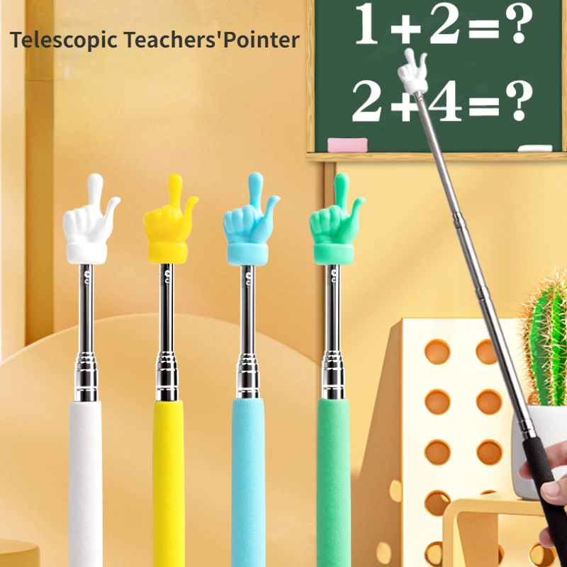 Finger Reading Guide Preschool Teaching Tools Retractable Sticks Educational Learning Toys for Children Class Whiteboard Pointer