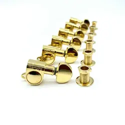 Original Grover 18-1Tuner Key Right Hand R6 Golden Chorme Color Made in China Taiwan 6 Inline for Electric Acoustic Guitar