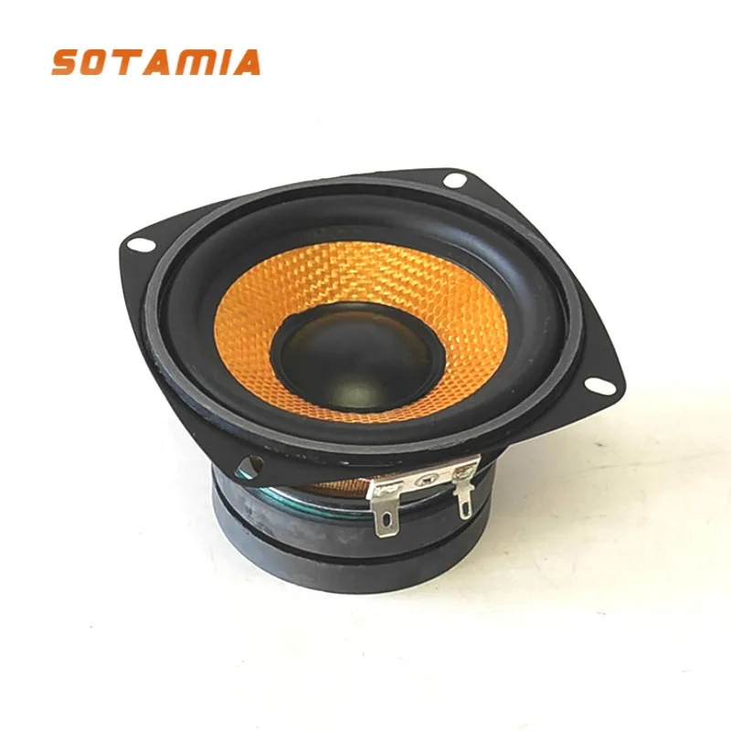 

SOTAMIA 1Pcs 4 Inch Subwoofer Speaker Audio Home Theater Woofer Speaker 4 Ohm 20W Long-stroke Dual Magnet Loudspeaker