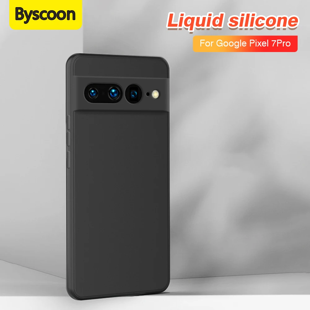 Byscoon For Google Pixel 8 Pro Case Liquid Silicone Rubber Protector TPU Case Google Pixel 8 Pro 7A 7 Pro Cover Pixel 8 Pro Case