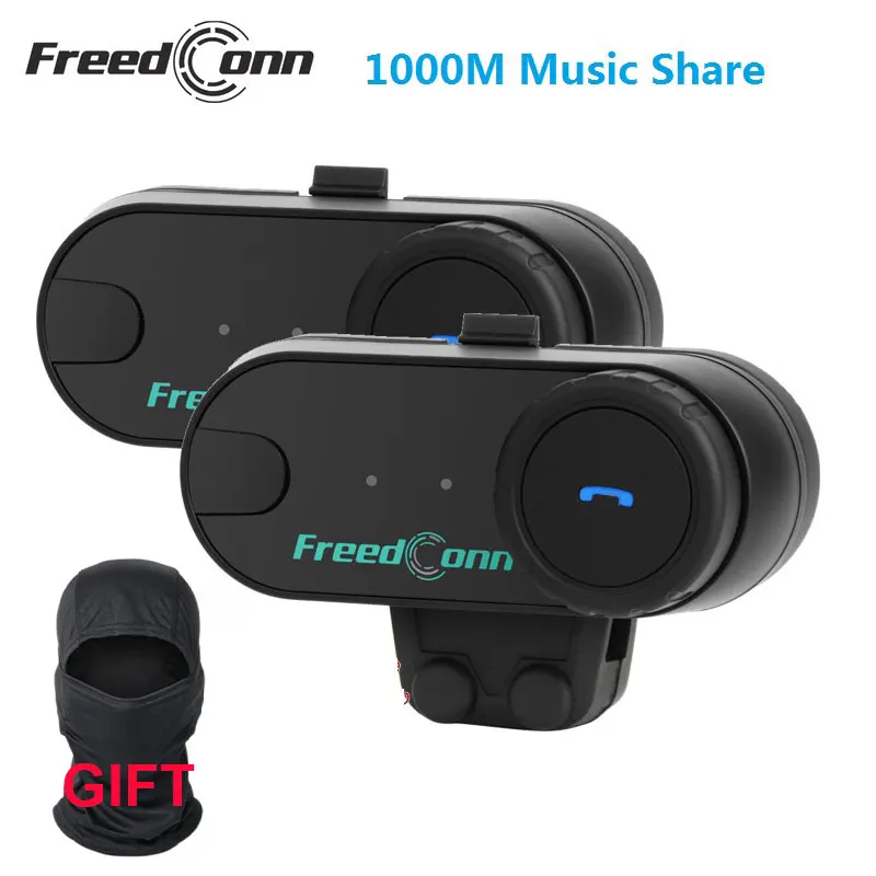 FreedConn TCOM VB Motorcycle Helmet Intercom Bluetooth 5.0 Headset Headphone FM Moto Interphone Helmet Communicator Speaker Gift