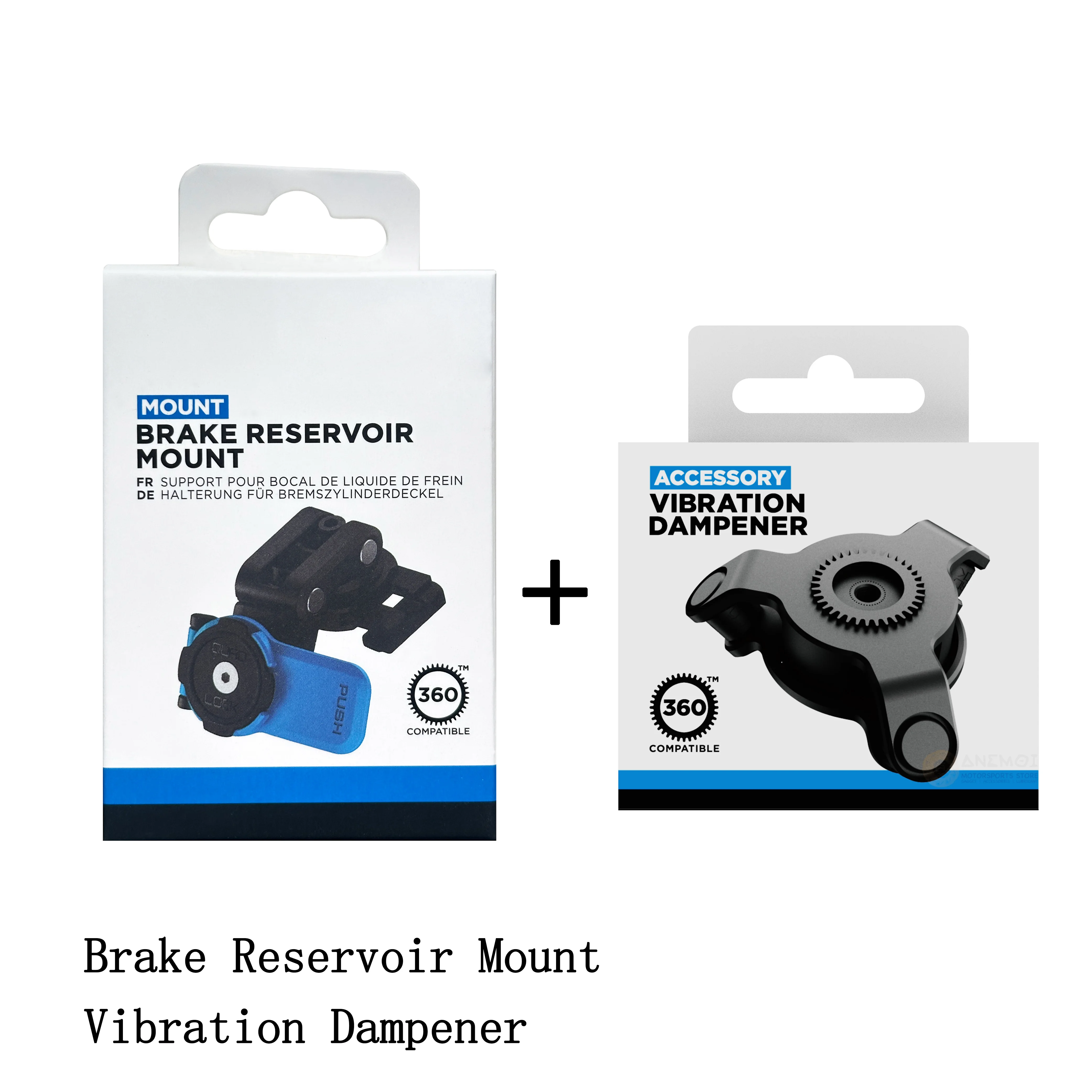 

Motorcycle Phone Bracket Kit-Brake Reservoir Mount+Vibration Dampener