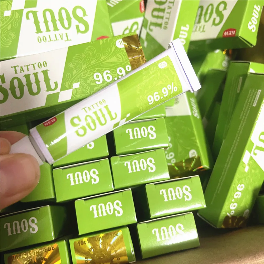 

96,9% Soul Green Before Крем для татуировки для перманентного макияжа тела Микроблейдинг Пирс Подводка для глаз Брови Губы 10 г
