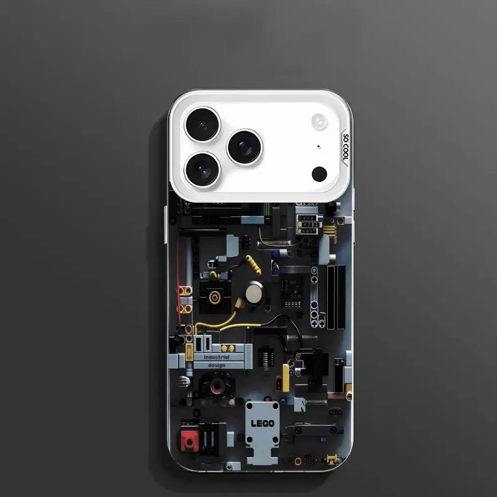 Etui na telefon z motywem płyty drukowanej do iPhone'a 17 16 15 14 13 12 11 Pro/ Max/Plus, odporne na wstrząsy, tylna obudowa, ochrona przed odciskami palców