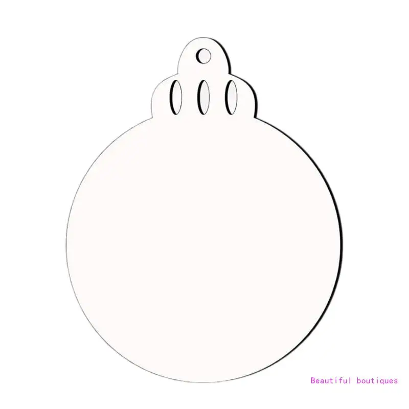 20Pcs Heat Press Acrylic Christmas Ornaments Double Sided Blank Festival Decors Christmas Pendant Blanks for Pendant DropShip