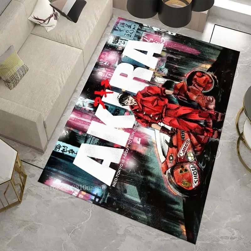 AKIRA Anime Printed Carpet Bedroom Area Rug Sci-Fi Suspense Street Motorcycle Gang Cyberpunk Anti-slip Floor Rug Home Decor