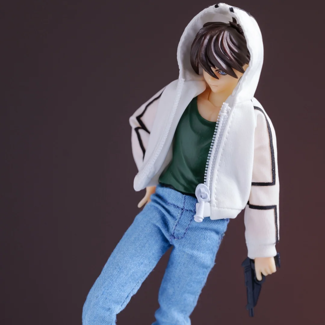 New Mobile Report Gundam Wing Anime Handmade Clothing Set Heero Yuy Uniform Iron Wire Built In Clothing Suitable for 1/12 Toy