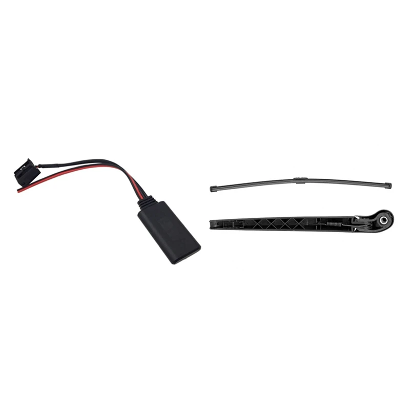 1Pcs Car Bluetooth Receiver Bluetooth Module Aux-In Audio Music Adapter & 1Pcs Windshield Wiper Arm & Wiper Blade