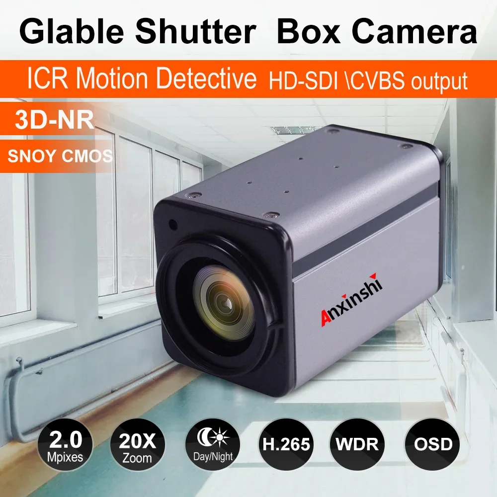 Anxinshi HD-SDI CVBS AHD AVI TVI 5 in 1 Output CCTV Camera 2.0MP Sensor 20X Zoom Camera