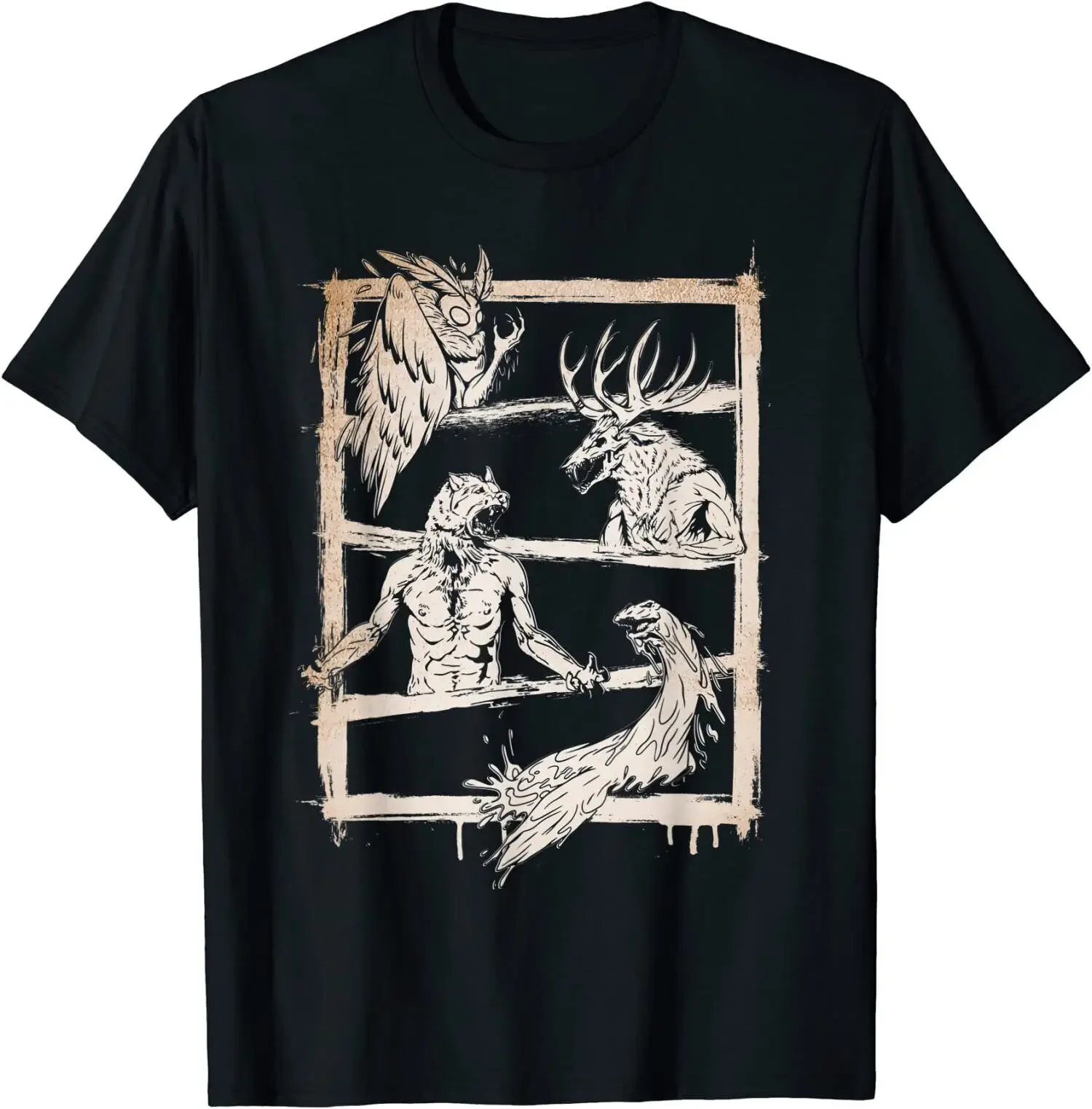 New Limited Cryptid Legends Mothman, Wendigo, Dogman, Lake Monsteerr T-Shirt