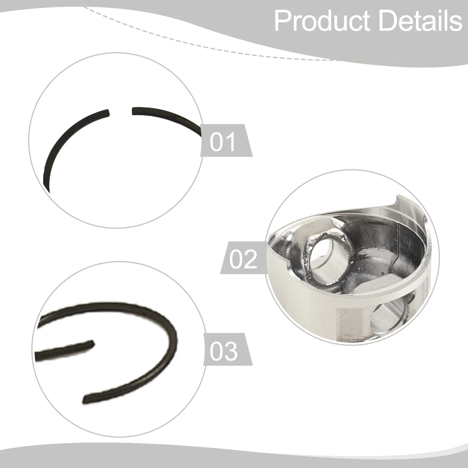 68mm Piston Assembly Designed for 196cc Clone Engines and For Honda For GX160/For GX200 Improves Overall Engine Performance