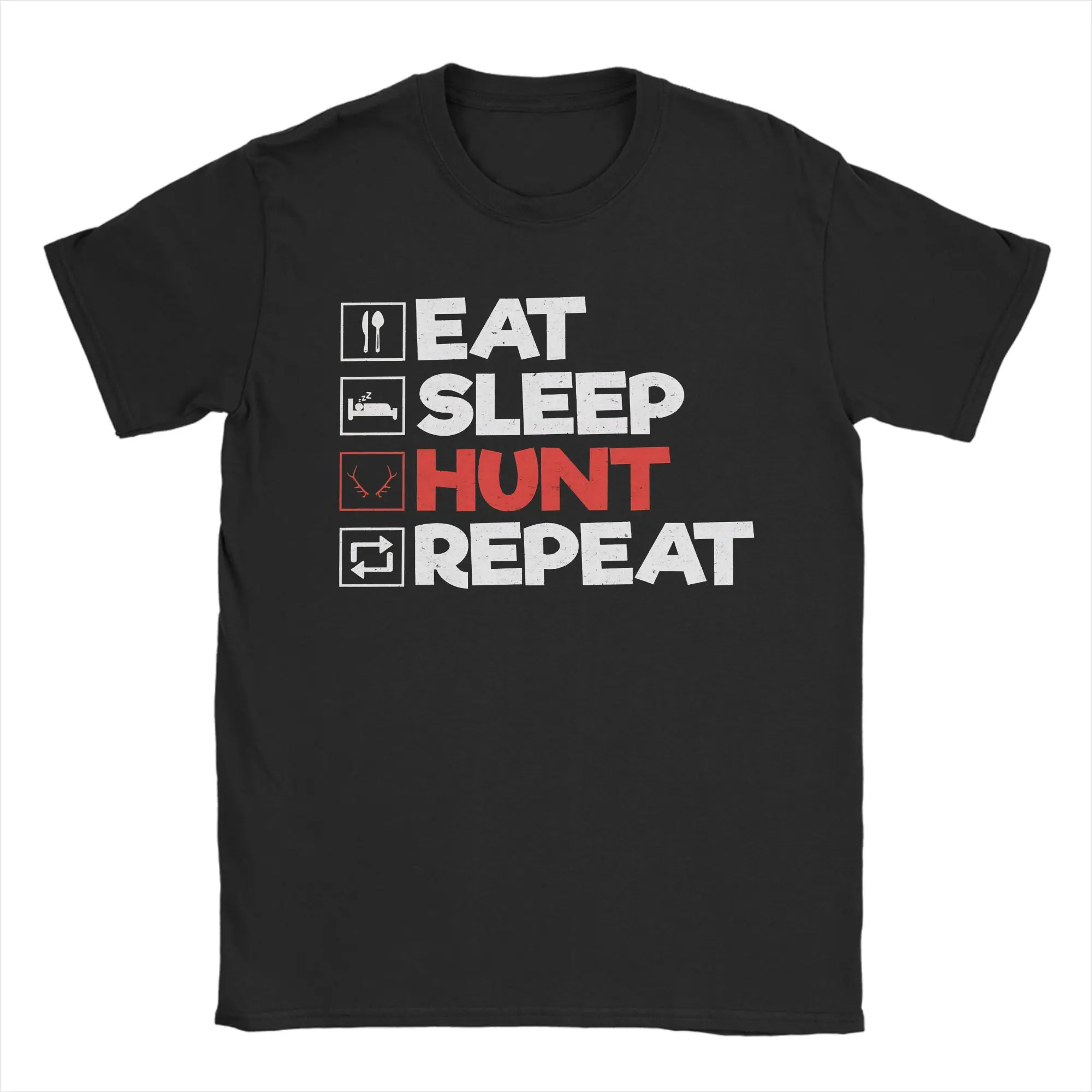 Couple T-Shirt Monster Hunter Eat Sleep Hunt Repeat Gaming T-Shirts Harajuku Summer Tee Shirt Casual 100% Cotton Clothing