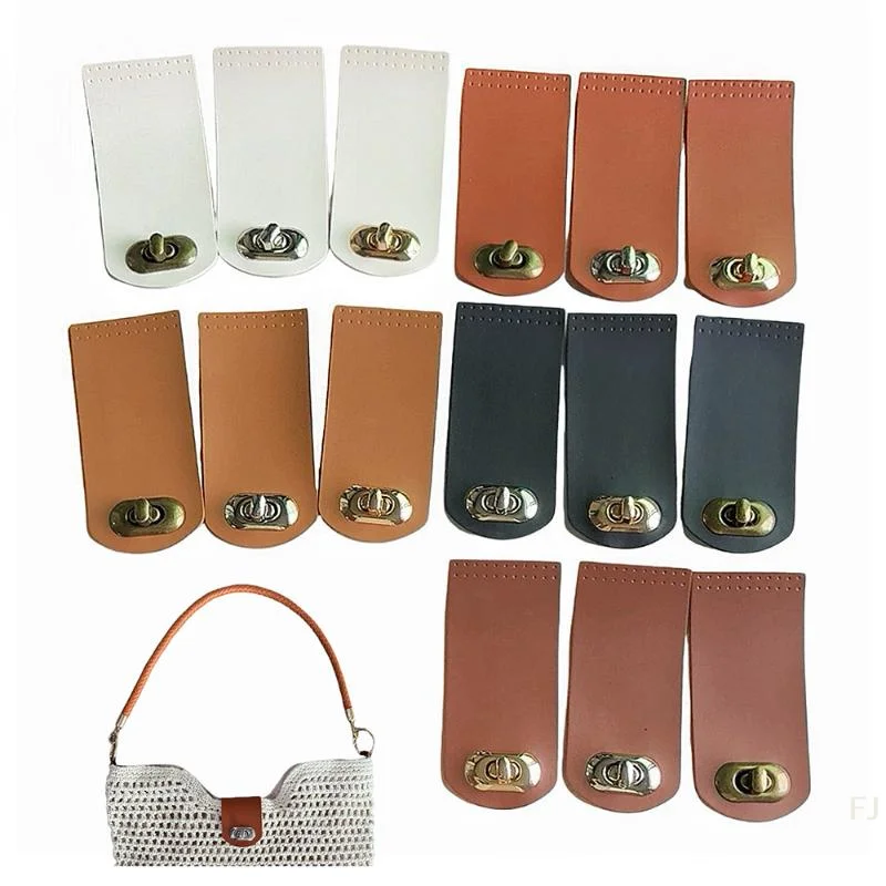 [YU]DIY Crochet Handbag Sew On Snap Closure Leather Snap Bag Buckle Purse Closure Fasteners Handbags Button Shoulder