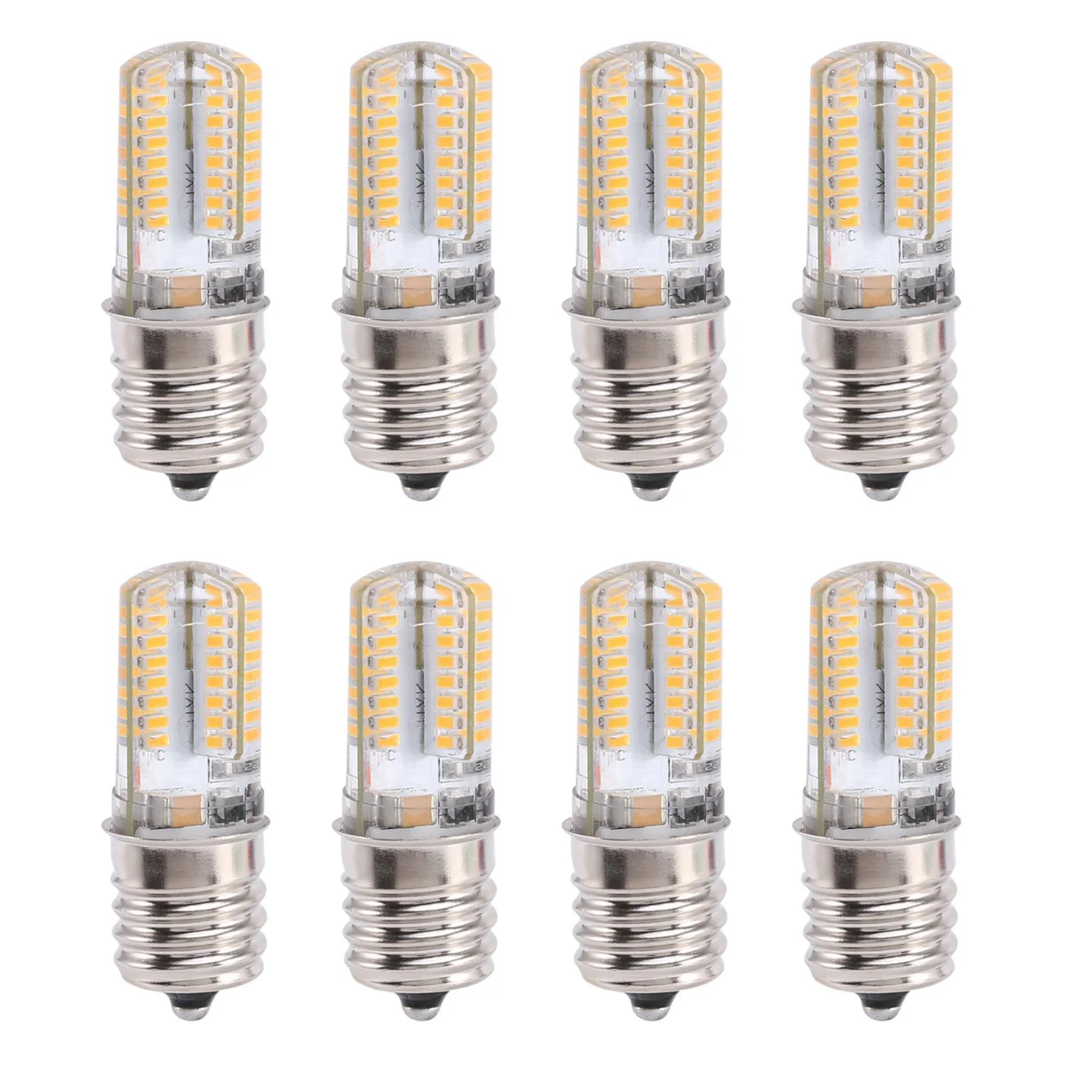 AT13 8X E17 Socket 5W 64 LED Lamp Bulb 3014 SMD Light Warm White AC 110V-220V