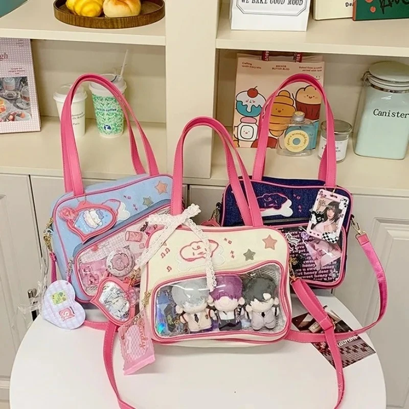 

Hot Girls Ita Shoulder Bag Large Capacity Bags for Woman Japanese Crossbady Bolsos De Mujer Cute Star Sac Femme Square Bolso