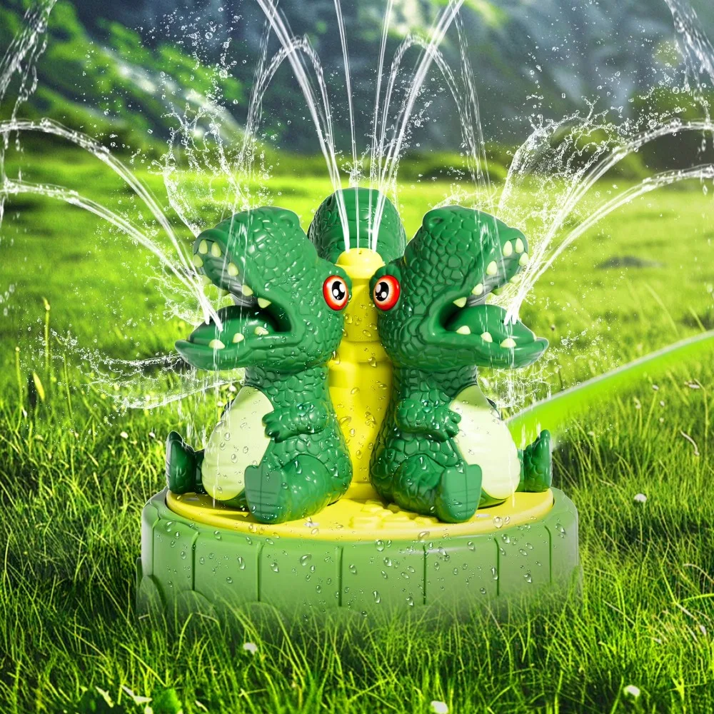 

Water Sprinkler for Kids Outdoor Play Fun Summer Dinosaur Water Toys for Toddler Kids Outside Yard Activities Summer
