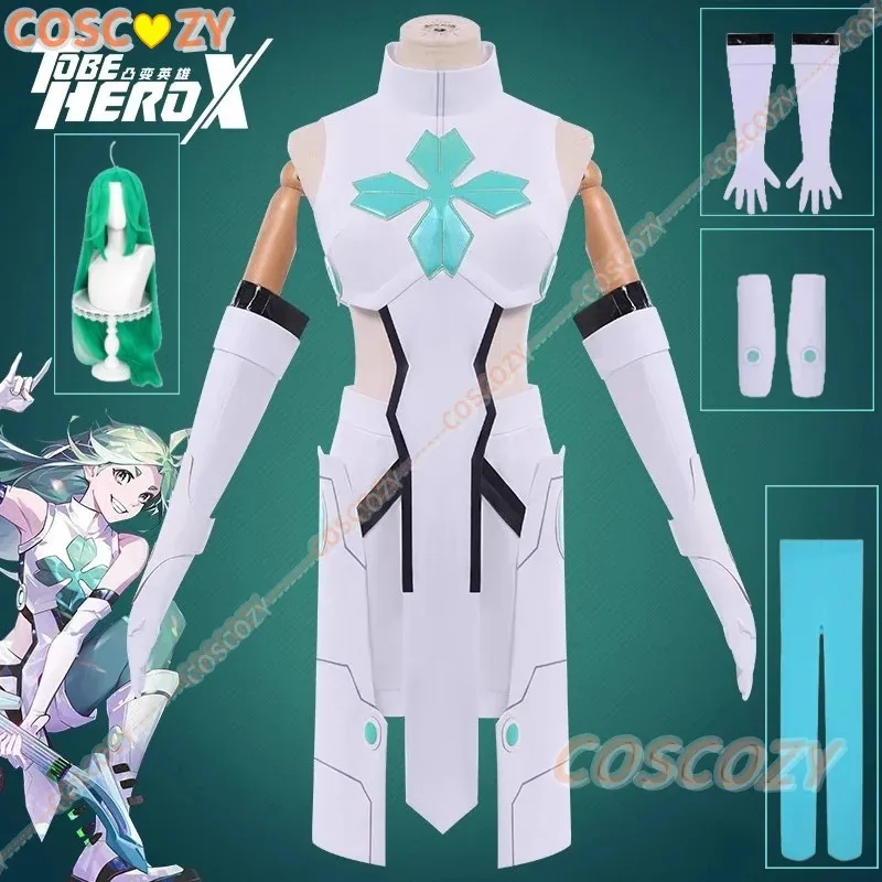 

Anime To Be Hero X Lucky Cyan Cosplay Costume Wig Uniform Sexy Gloves Stockings Women Girls Carnival Party With Accessories