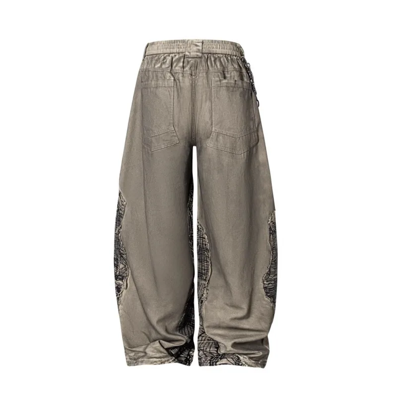 HKSH Herbst Männer Flut Punk Amerikanischen High Street Unregelmäßigen Zerrissene Patchwork Nische Design Casual Hosen Dark Chic Ins Splice HK15279