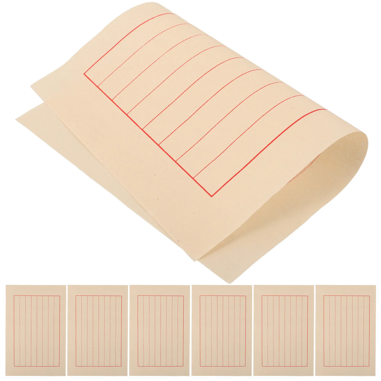 50 ورقة سميكة من ورق الأرز للخط الصيني على الطراز العتيق لممارسة الخط ومستلزمات الكتابة الفنية #4