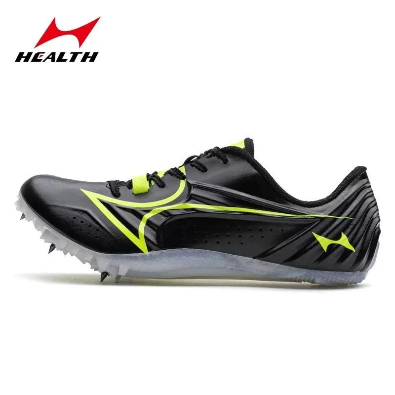 

Health CP Track And Field Men Shoes Mid Short Distance Sprint Sneaker Professional Nylon Outsole Dash RaceTraining Sport Shoes