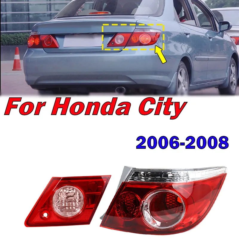 

Автомобильные аксессуары для Honda City 2006 2007 2008, задний сигнал заднего поворота, внутренний внешний задний фонарь, корпус лампы без лампы, Новинка